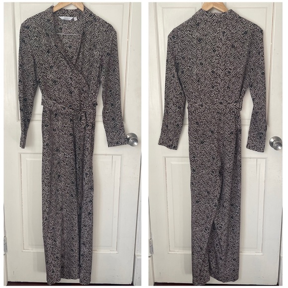 & Other Stories Wide Leg Jumpsuit Brown and Black Size 2 - Picture 5 of 13